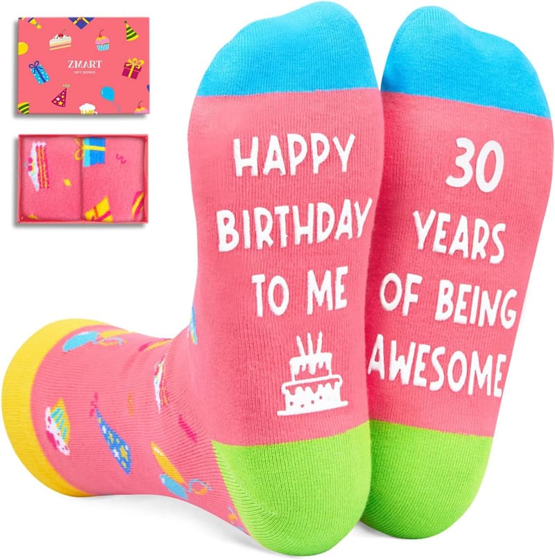 Birthday Gift Socks for Women & Men Ages 22-30