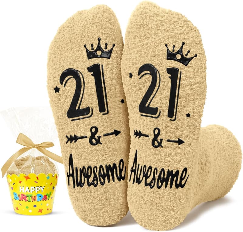 21st Birthday Socks for Women - Fun Gift Ideas