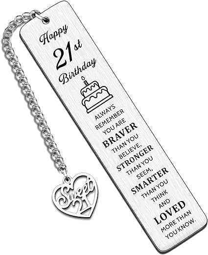 21st Birthday Inspirational Bookmarks for Her & Him
