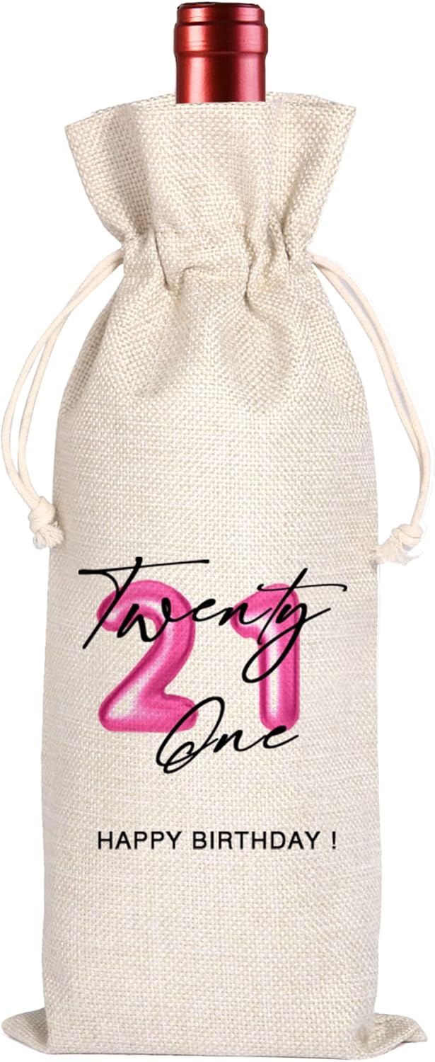 21st Birthday Wine Bag | Gift for Girls & Sisters