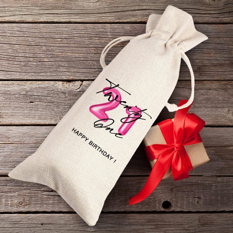 21st Birthday Wine Bag | Gift for Girls & Sisters