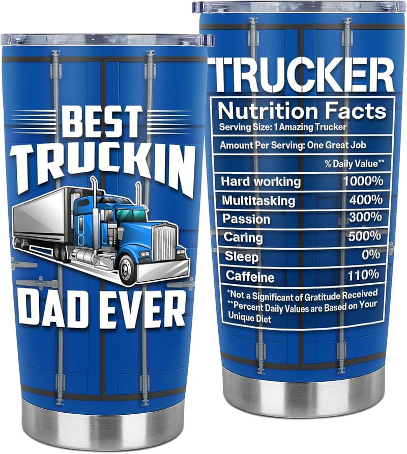Father's Day Stainless Steel Tumbler for Truck Drivers
