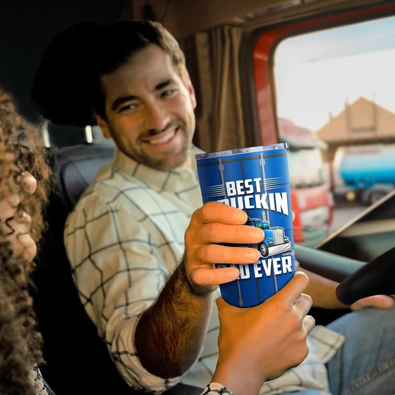 Father's Day Stainless Steel Tumbler for Truck Drivers