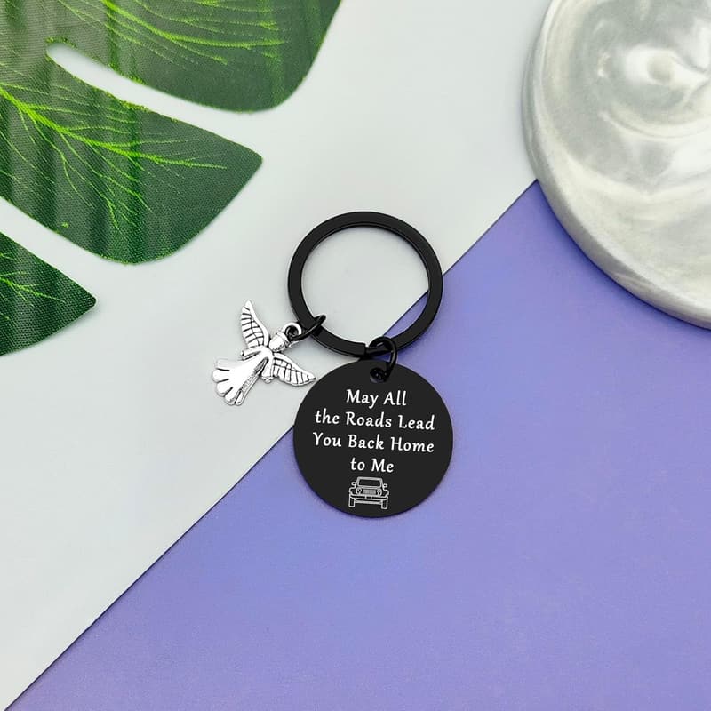 Valentine's Day Trucker Keychain with Prayer for Dad & Husband