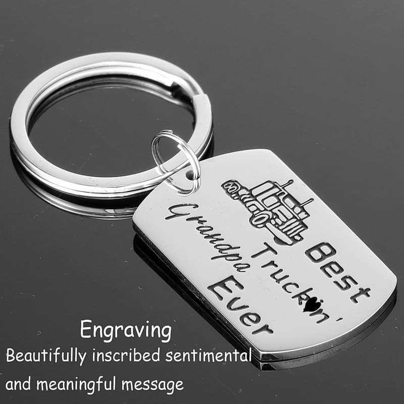 Best Grandpa Keychain Gift for Truck Drivers