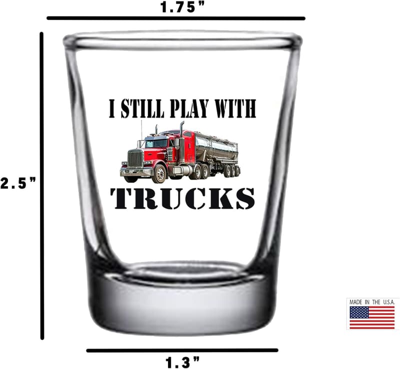 Funny Truck Driver Shot Glass Gift for Hauler