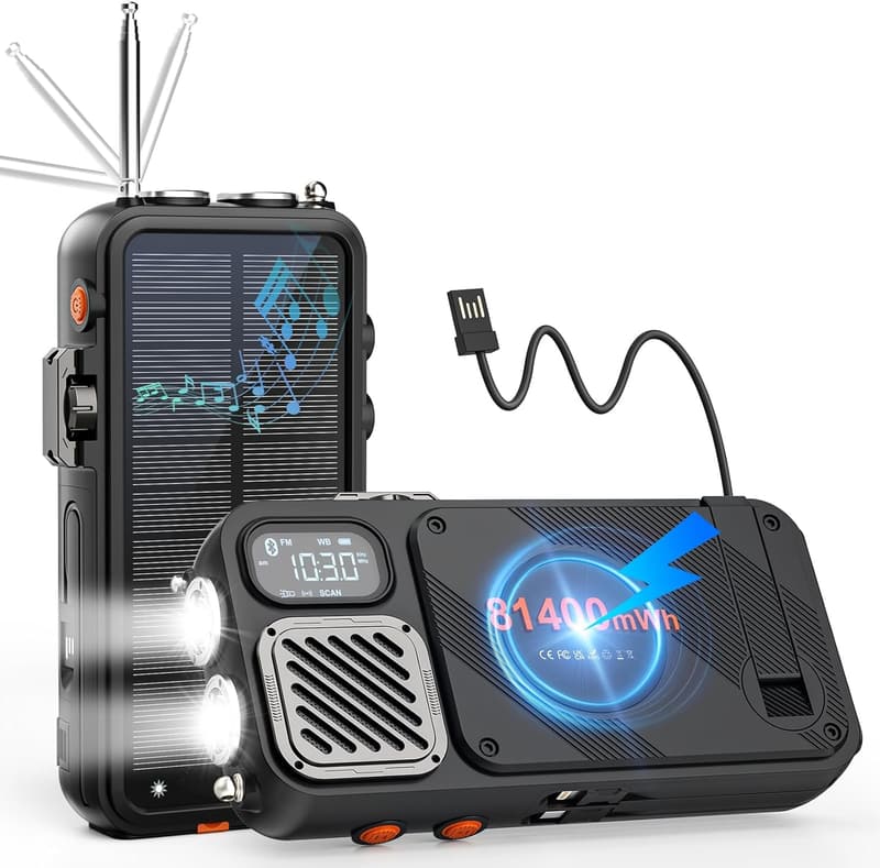Emergency Solar Power Bank & NOAA Weather Radio Combo