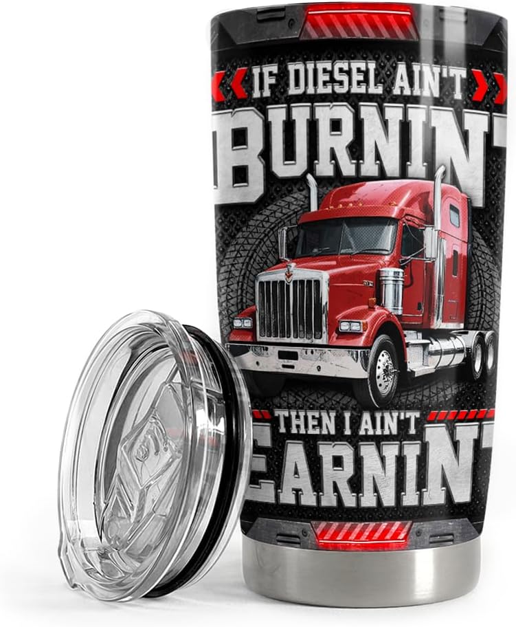 20oz Stainless Steel Insulated Tumbler for Dads & Truckers