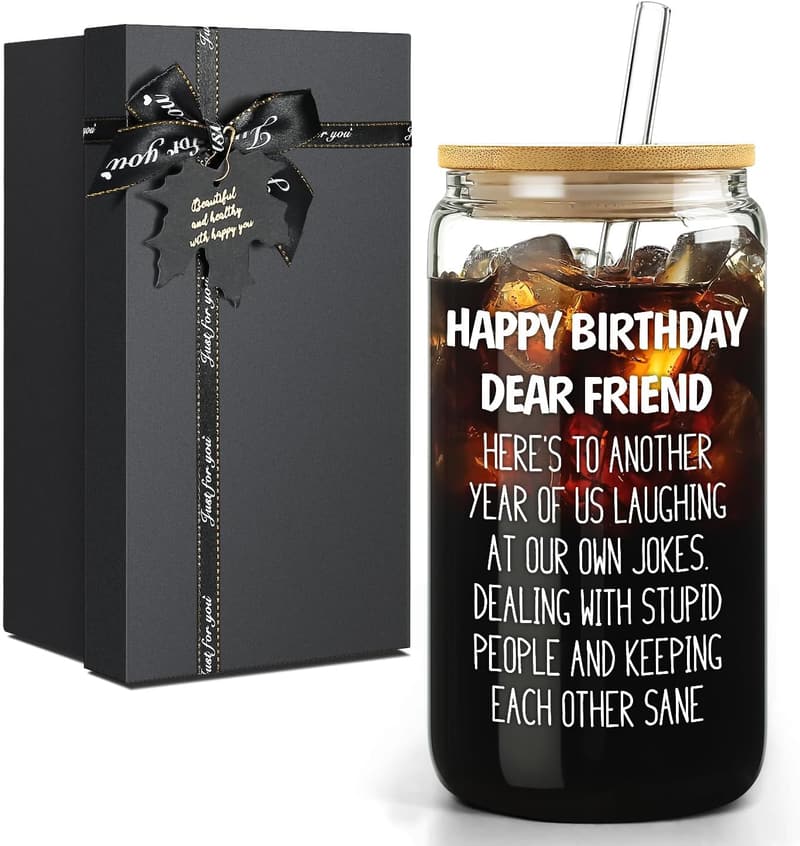 Happy Birthday Cup Gift for Women - Unique Friendship Present