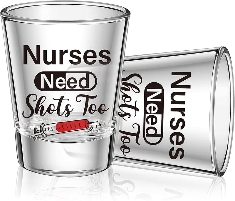 Nursing Graduation Gift - Funny Shot Glass Set for Nurses
