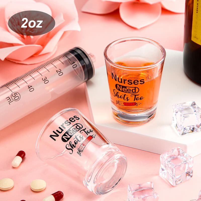 Nursing Graduation Gift - Funny Shot Glass Set for Nurses