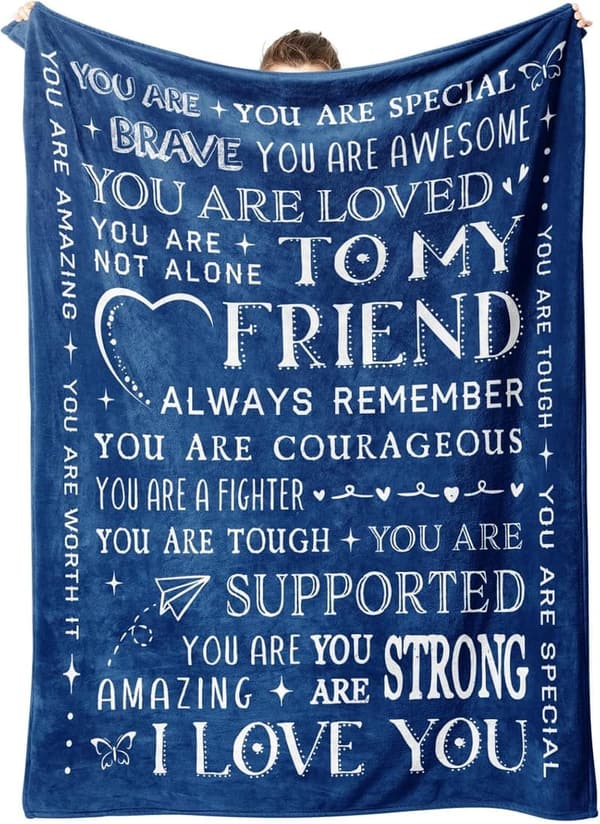 Inspirational Friendship Blanket for Birthday Gifts