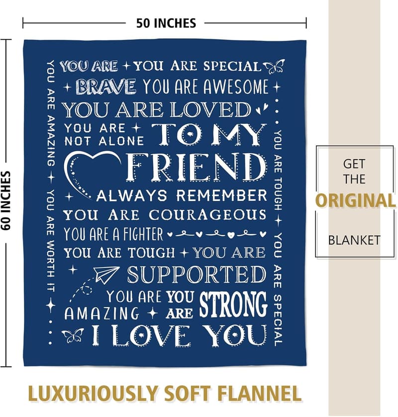 Inspirational Friendship Blanket for Birthday Gifts