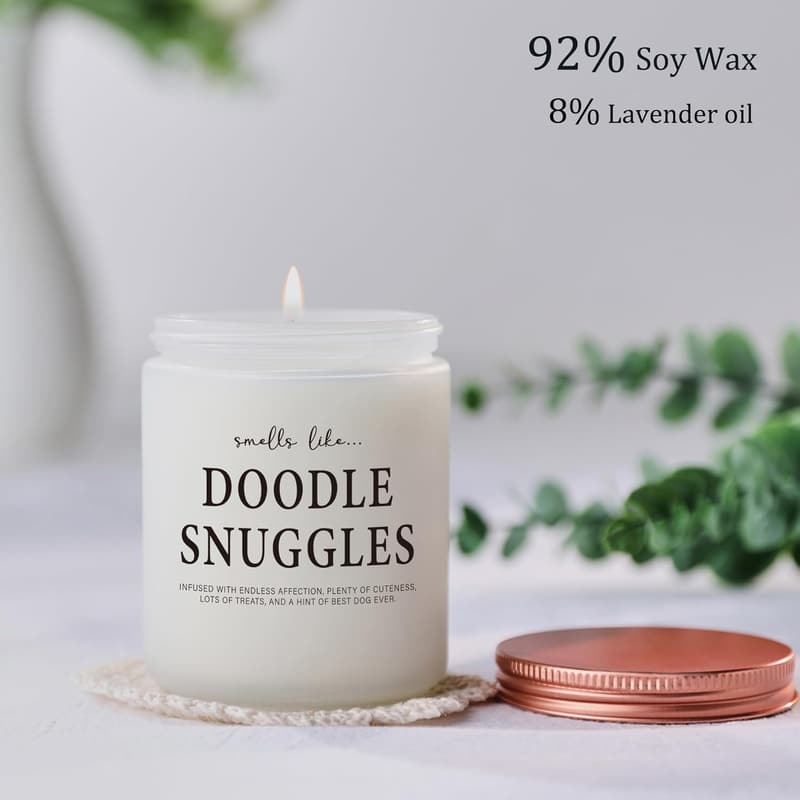 Lavender Scented Candle for Dog Lovers - Perfect Birthday Gift