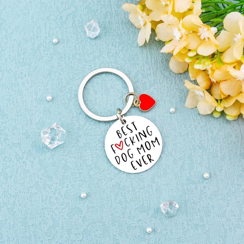 Dog Mom Keychain - Funny Gift for Women, Ideal for Mother's Day