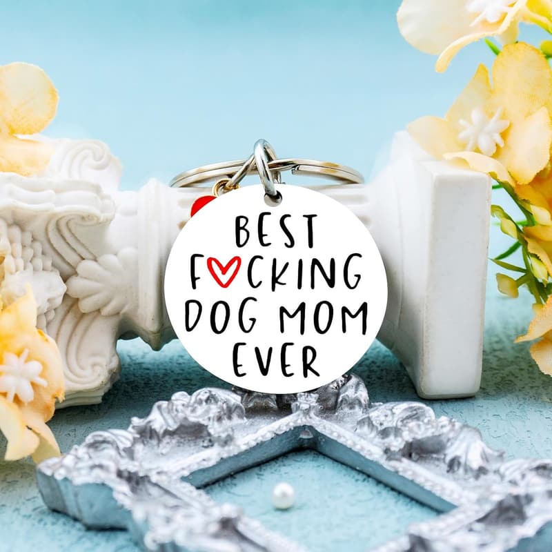 Dog Mom Keychain - Funny Gift for Women, Ideal for Mother's Day