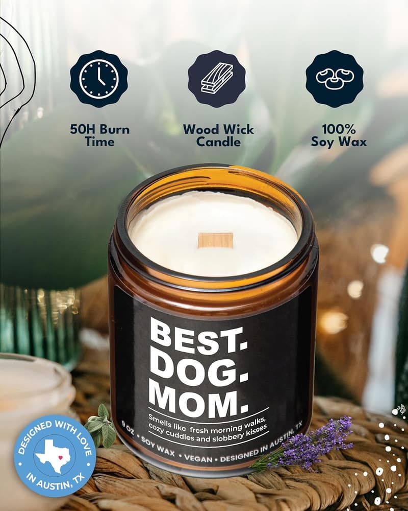Dog Mom Candle - Funny Gift for Pet Lovers & Mother's Day