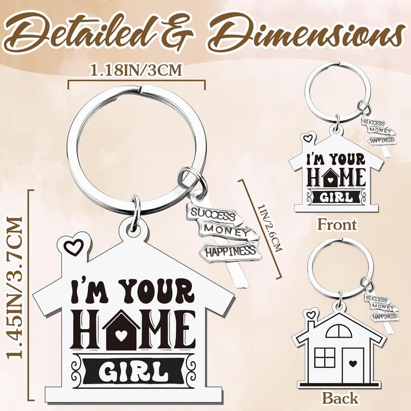 Funny Keychain Gift for Real Estate Agents, Women