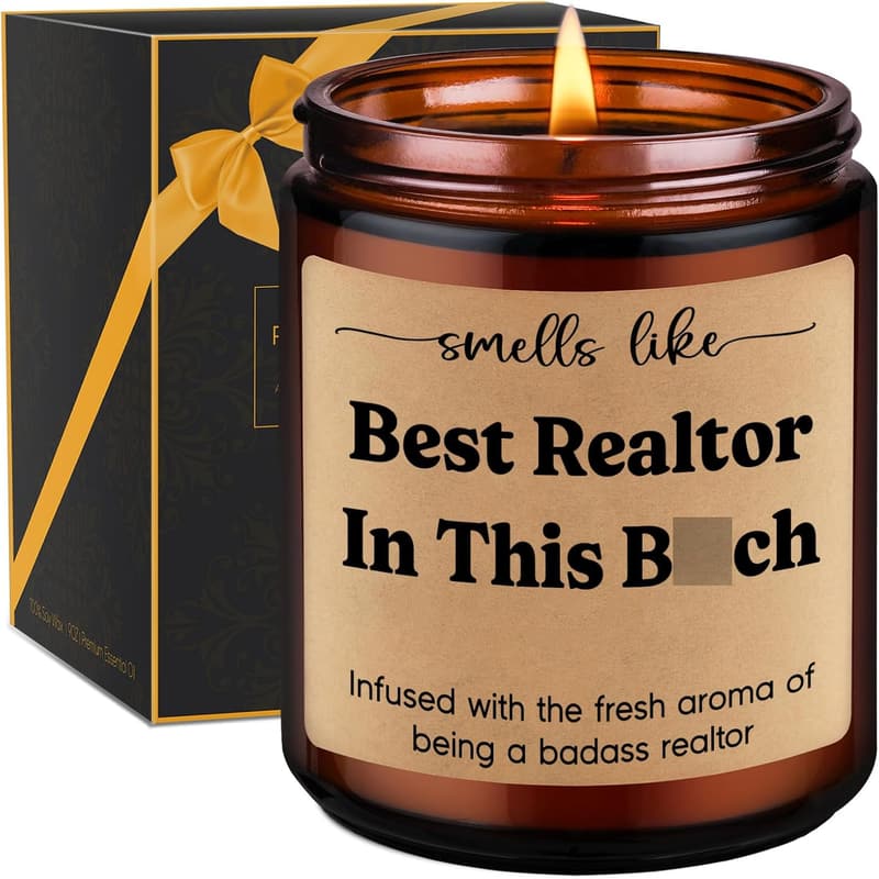 Funny Realtor Candle Gift for Women - Closing & Birthday Present