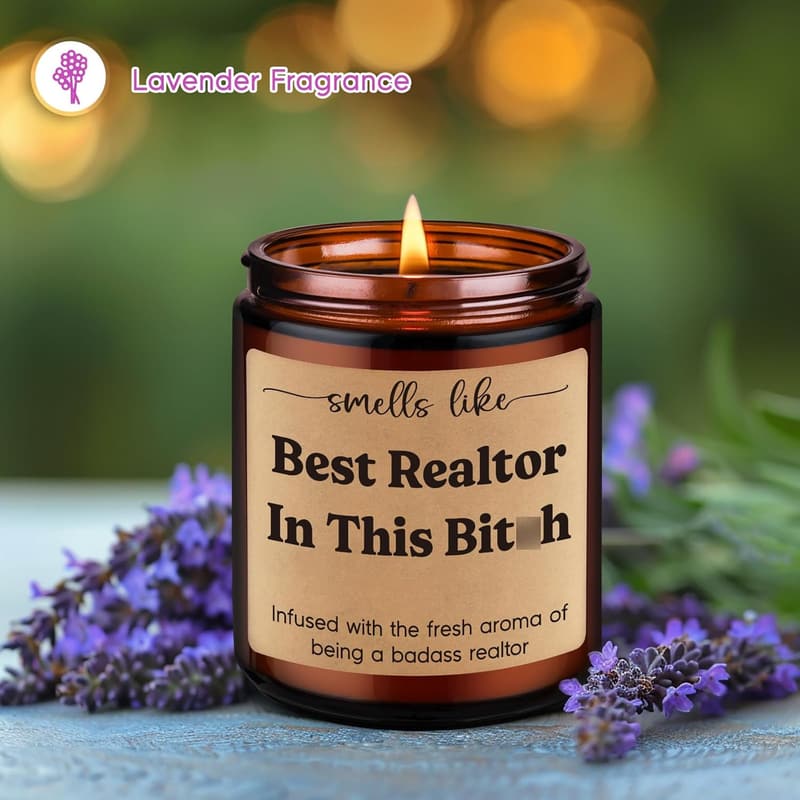 Funny Realtor Candle Gift for Women - Closing & Birthday Present