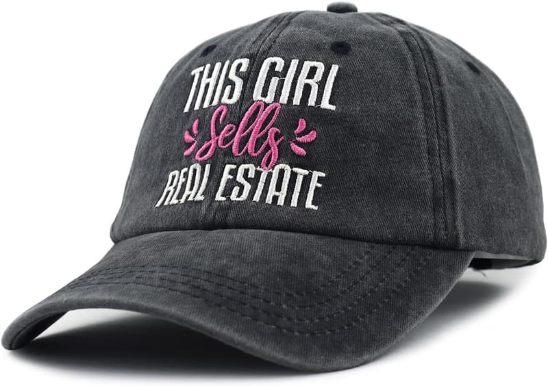 Vintage Washed Cotton Baseball Cap for Women