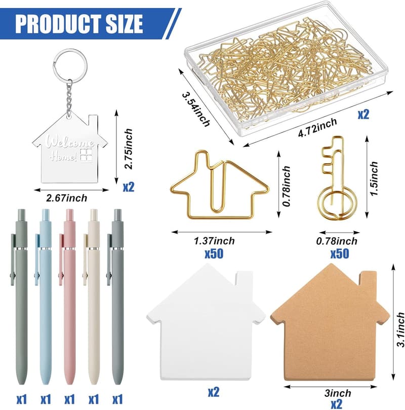 Real Estate Agent Office Supplies Gift Set with Storage Box