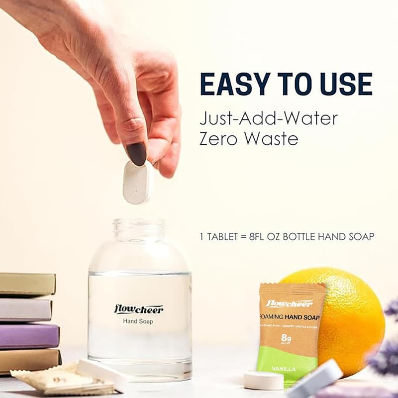Vanilla-Scented Foaming Hand Soap Tablet Refills - 12 Pack