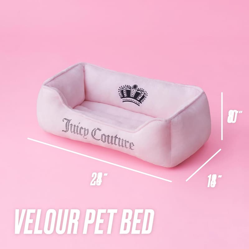 Juicy Couture Bling Pink Pet Bed for Dogs & Cats - Small