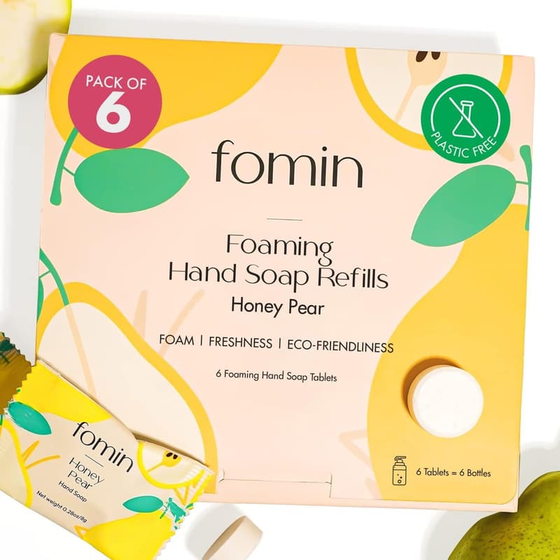Honey Pear Foaming Hand Soap Tablets - 6 Count, 48 fl oz