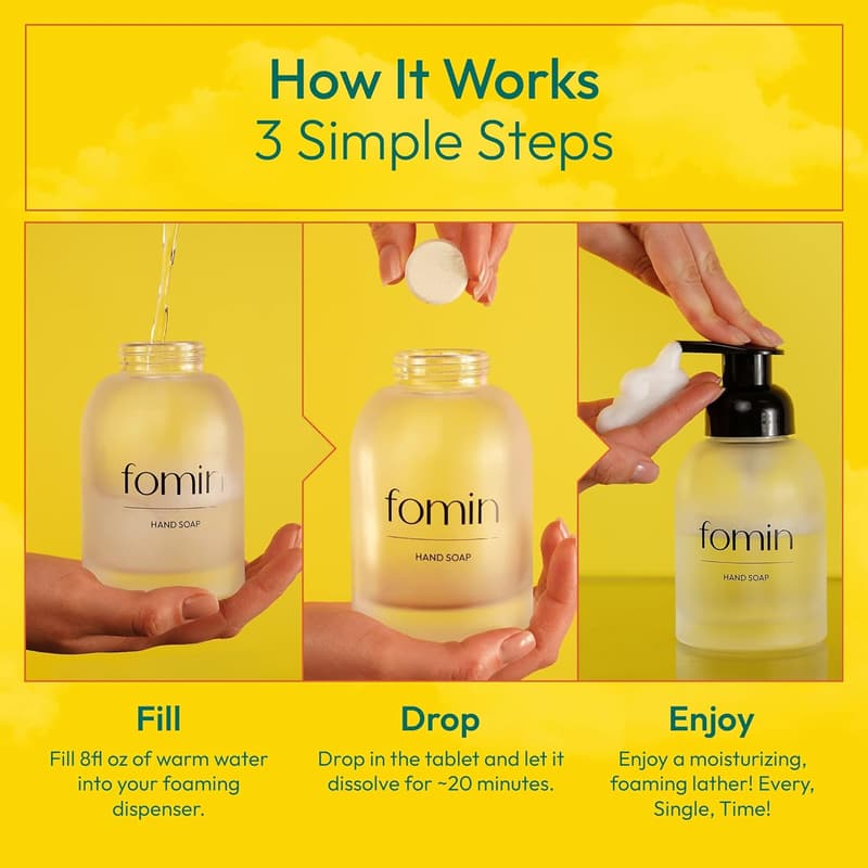 Honey Pear Foaming Hand Soap Tablets - 6 Count, 48 fl oz
