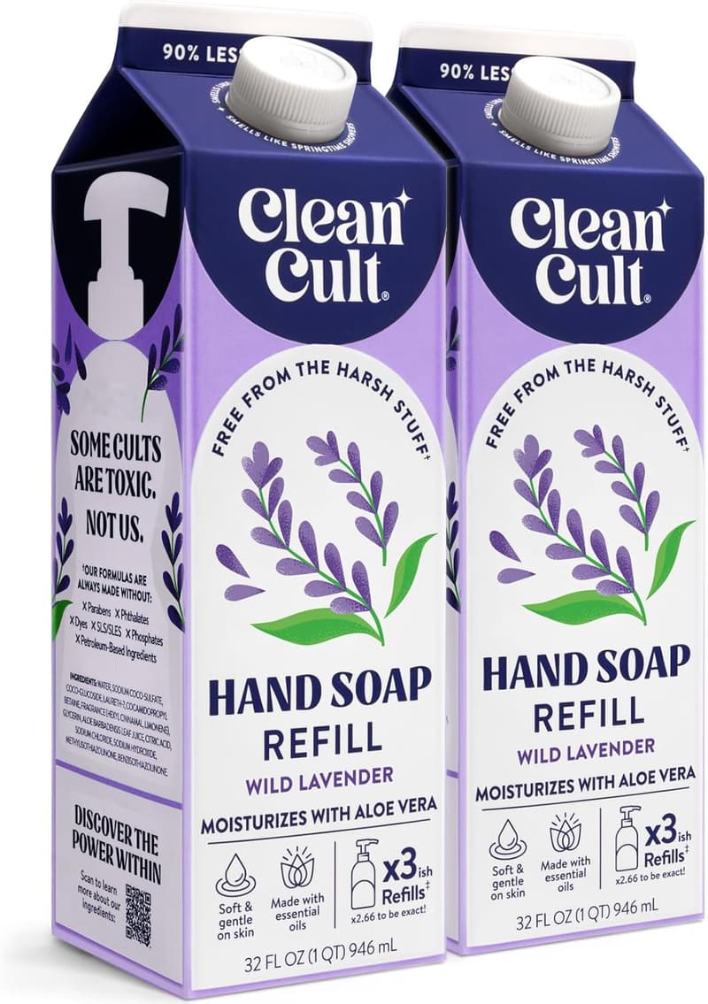 Moisturizing Wild Lavender Hand Soap Refills - Eco-Friendly 32 oz/2 Pack
