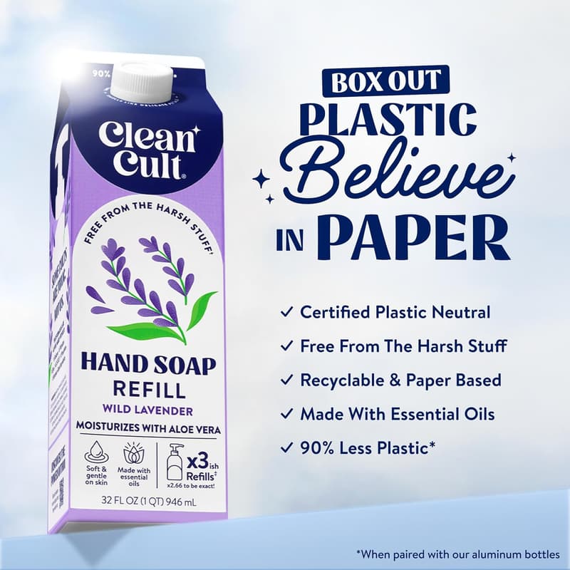 Moisturizing Wild Lavender Hand Soap Refills - Eco-Friendly 32 oz/2 Pack