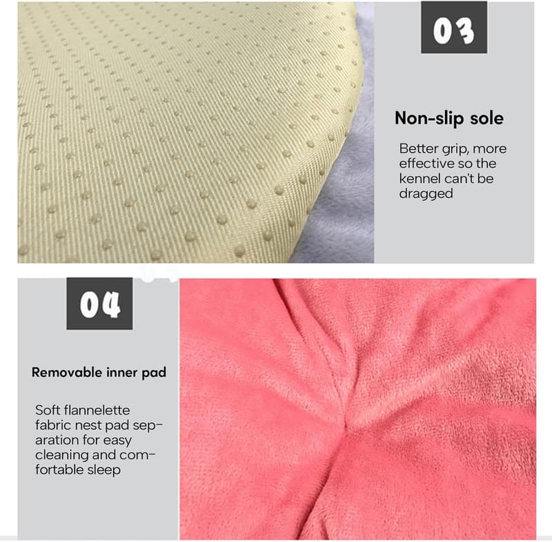 Princess Dog Bed with Ruffled Lace & Detachable Cushion