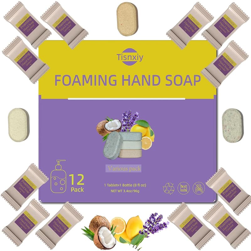 Eco-Friendly Foaming Hand Soap Tablet Refills - 12 Count