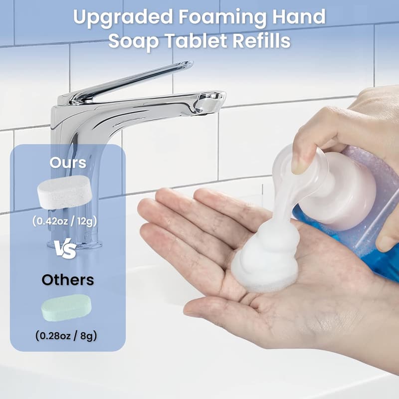 Eco-Friendly Hand Soap Tablet Refills – 20 Pack, 4 Scents