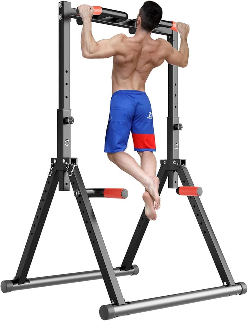 Adjustable Foldable Power Tower Pull-Up Bar for Home Gym