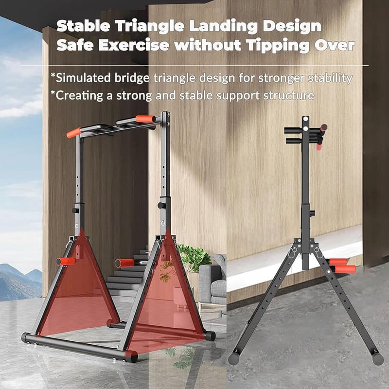 Adjustable Foldable Power Tower Pull-Up Bar for Home Gym