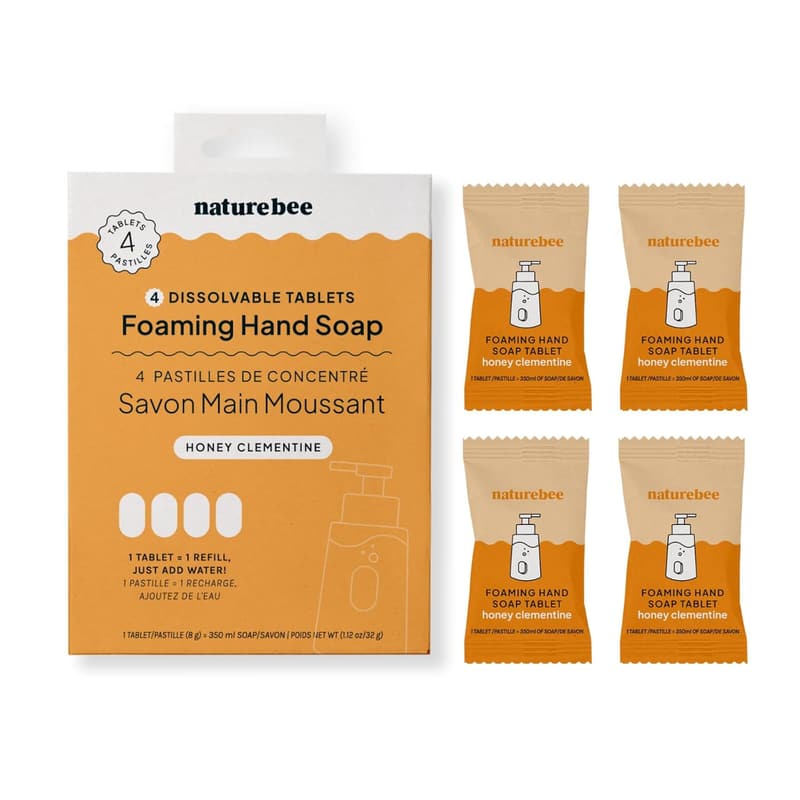 Honey Clementine Foaming Hand Soap Refill Tablets - Eco-Friendly