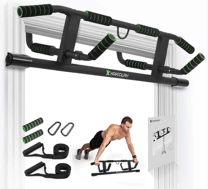 Multi-Grip Pull-Up Bar with Smart Hooks - 2025 Upgrade