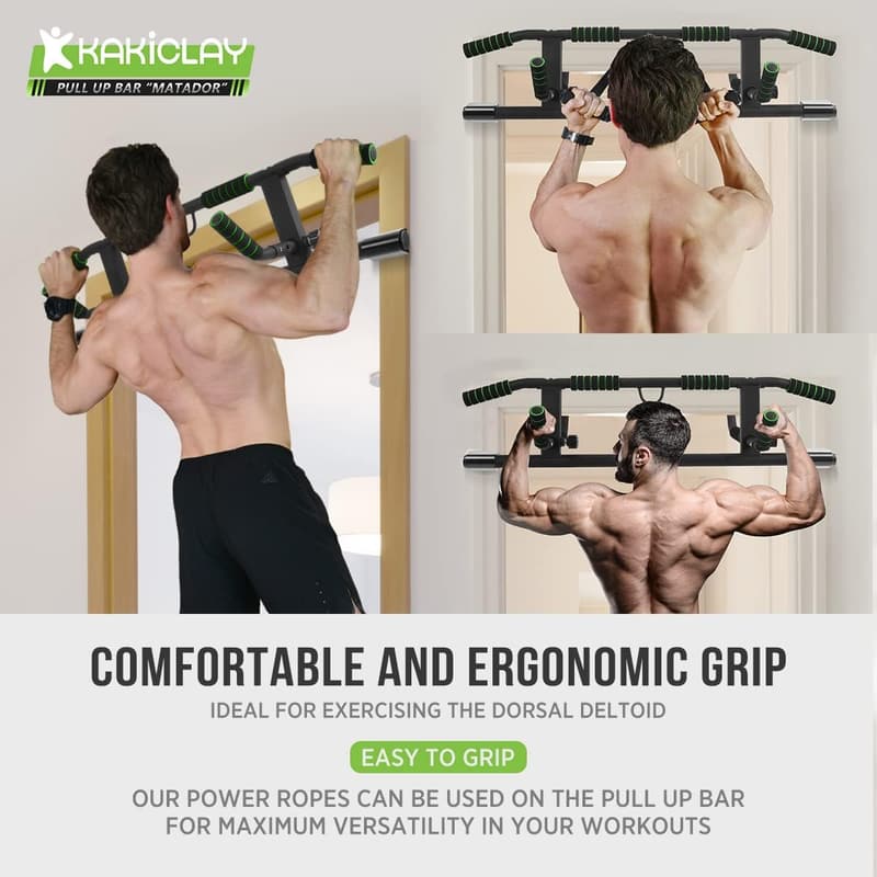 Multi-Grip Pull-Up Bar with Smart Hooks - 2025 Upgrade
