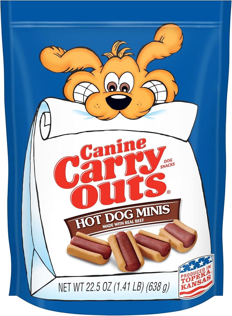 Hot Dog Minis Dog Treats, 22.5 oz (Pack of 4), Real Beef