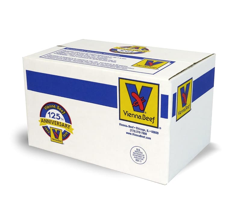 Vienna® Beef Jumbo Natural Casing Franks - 10 lbs (Approx. 40 Count)