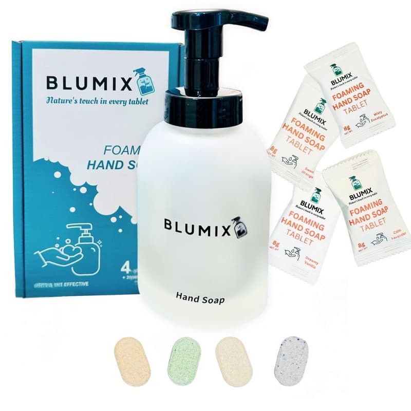 Mother's Day Foaming Hand Soap Set - Reusable Pump & 4 Tablets