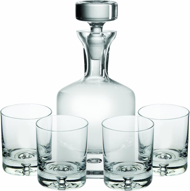 Hand-Blown Lead-Free Crystal Whiskey Decanter Set