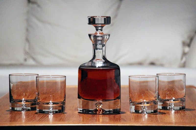 Hand-Blown Lead-Free Crystal Whiskey Decanter Set