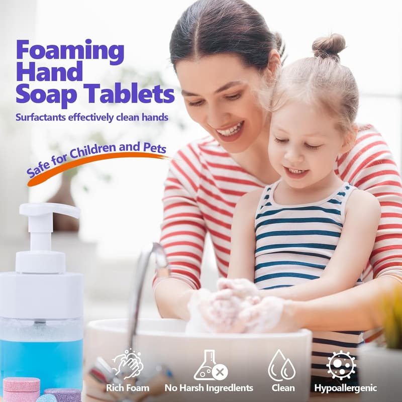 Eco-Friendly Foaming Hand Soap Tablet Refills - 48 Pack