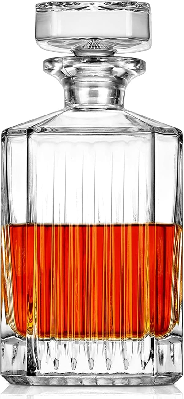 Whiskey Decanter Set - 850ml Premium Glassware for Him