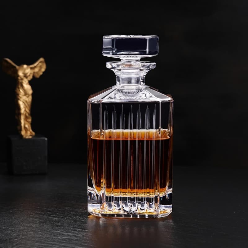Whiskey Decanter Set - 850ml Premium Glassware for Him