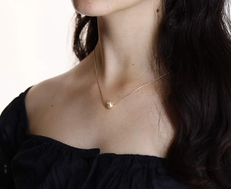 Push Present for New Mom - 14K Rose Gold Pearl Necklace
