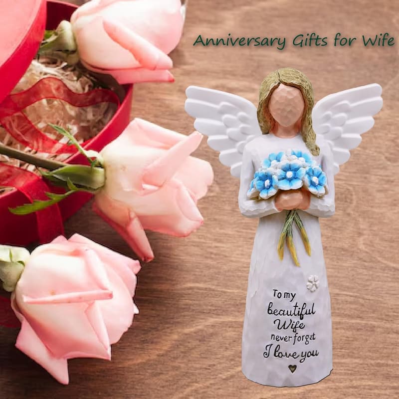 Handmade Blue Resin Figurines - Birthday Gift for Wife
